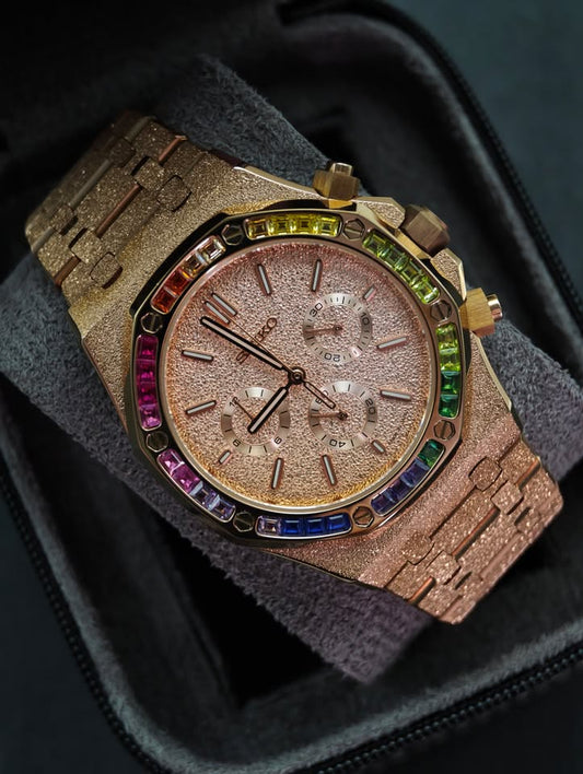 Rose Prism | 41mm Mechaquartz Chronograph