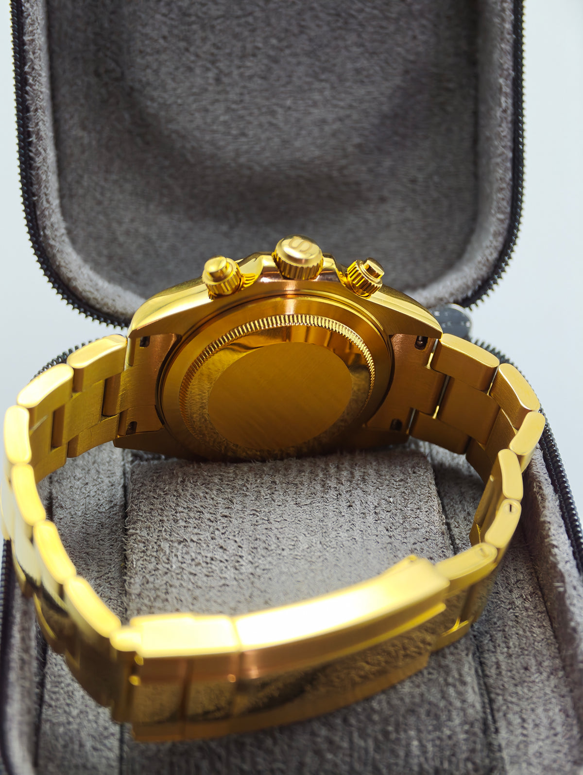 White & Gold Arabic Daytona Style Chronograph