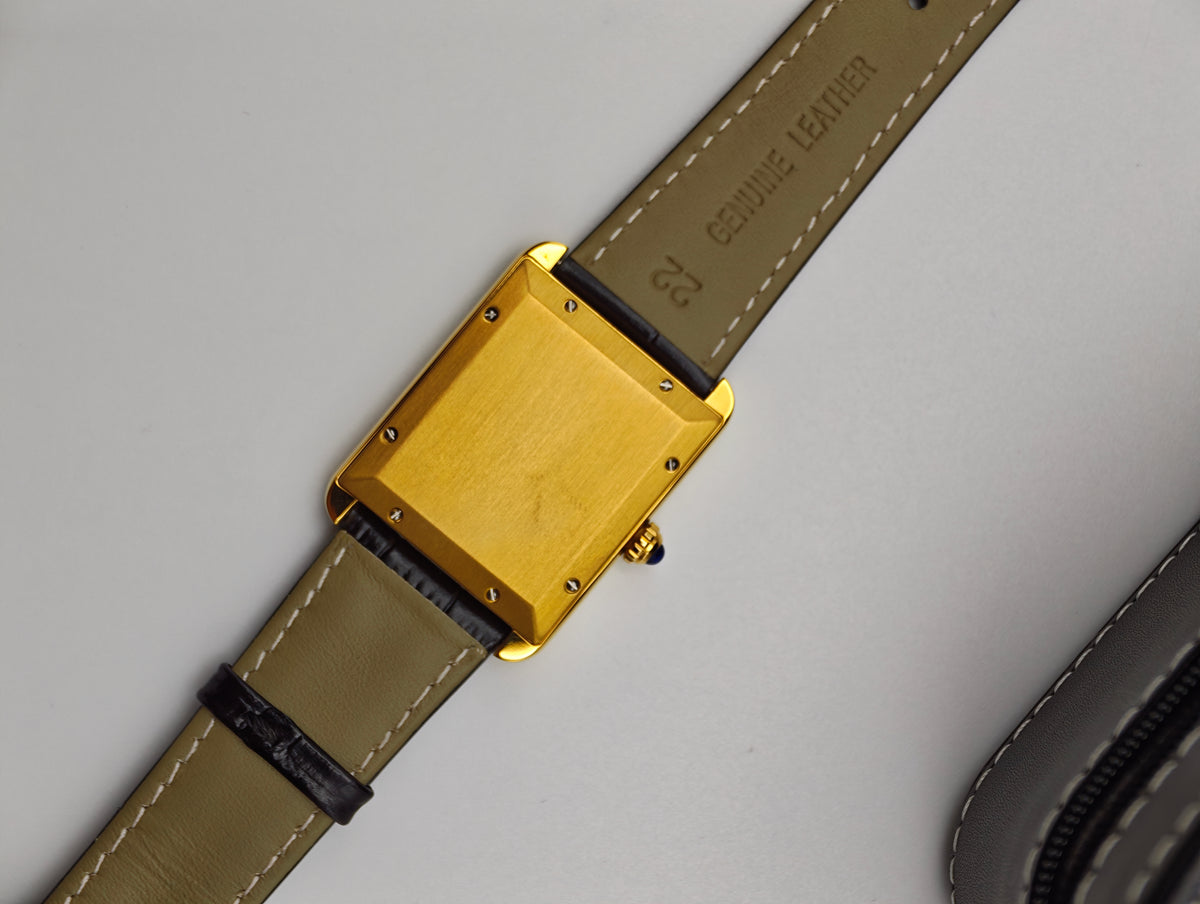 Seiko Tank Style – Roman Dial Gold Case 31mm Quartz