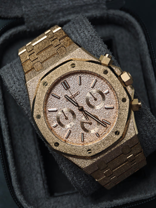 Rose Frost Chronograph | 41mm VK63 Mecha-Quartz