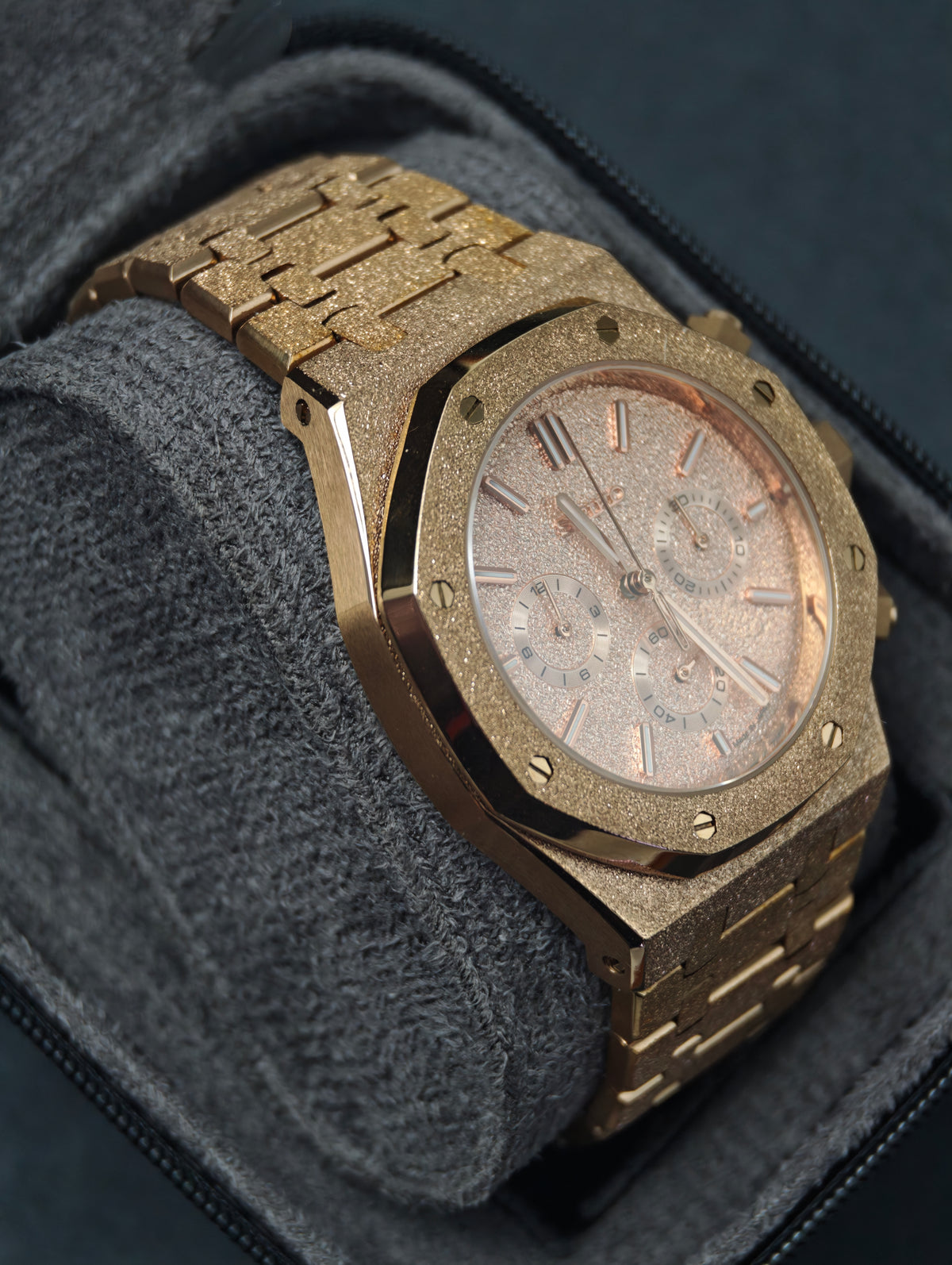 Rose Frost Chronograph | 41mm VK63 Mecha-Quartz