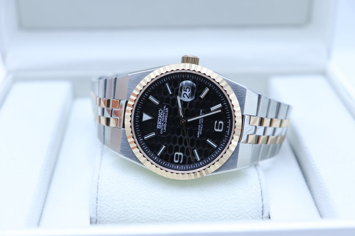 Black Honeycomb Two-Tone Land Dweller Mod | NH35 Automatic