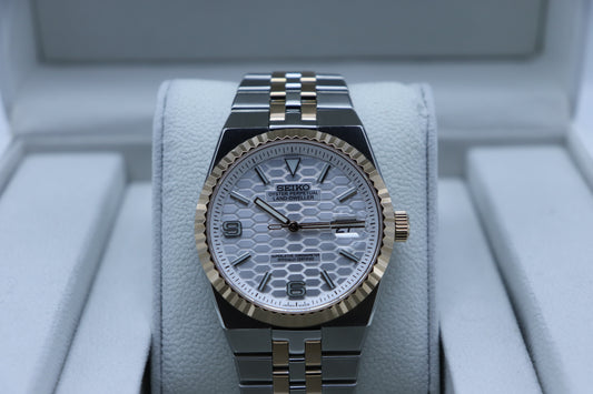 White Honeycomb Two-Tone Land Dweller Mod | NH35 Automatic