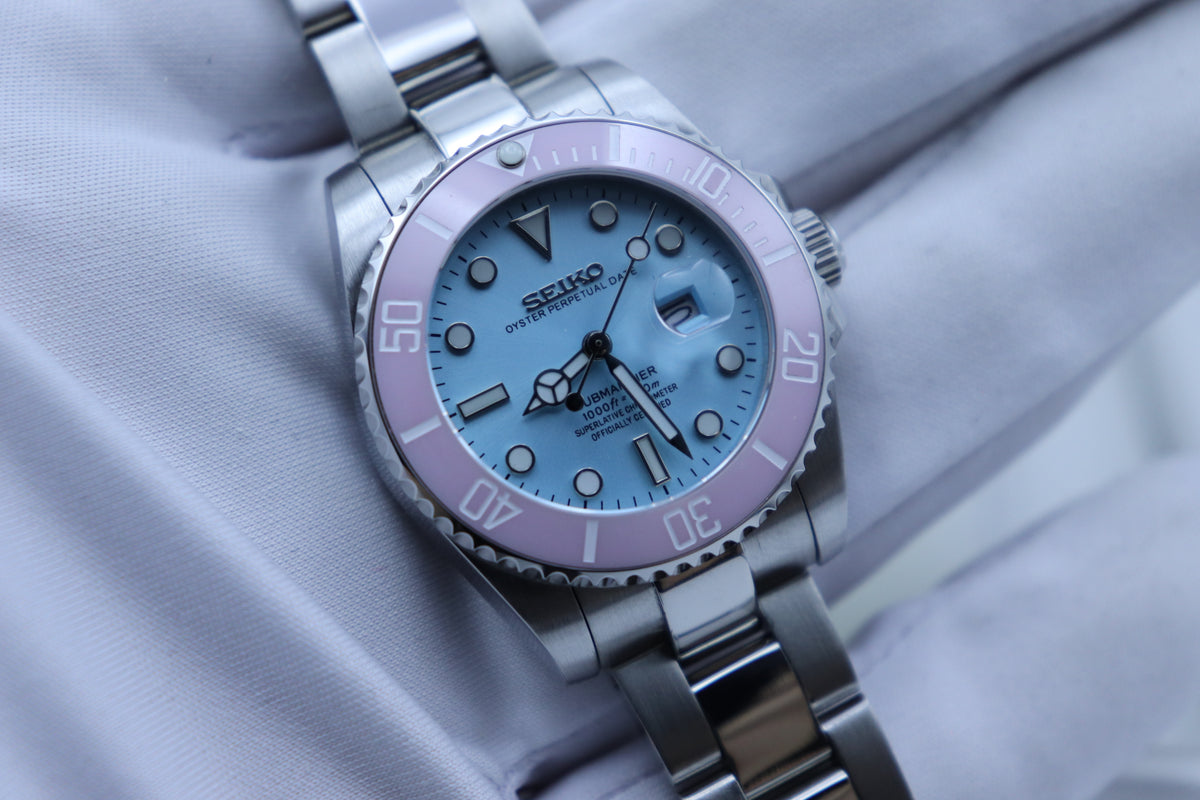 Pastel Diver – Pink & Blue – 34mm – NH05