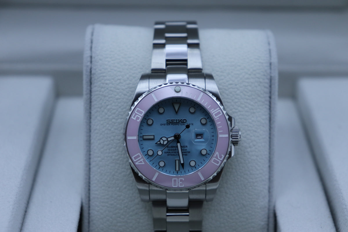 Pastel Diver – Pink & Blue – 34mm – NH05