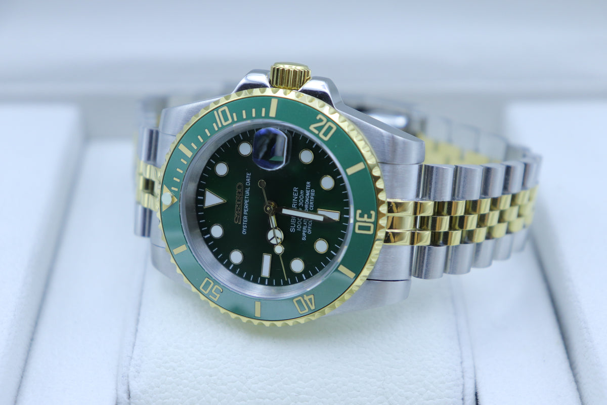 Green Diver – Two Tone – 40mm – NH35
