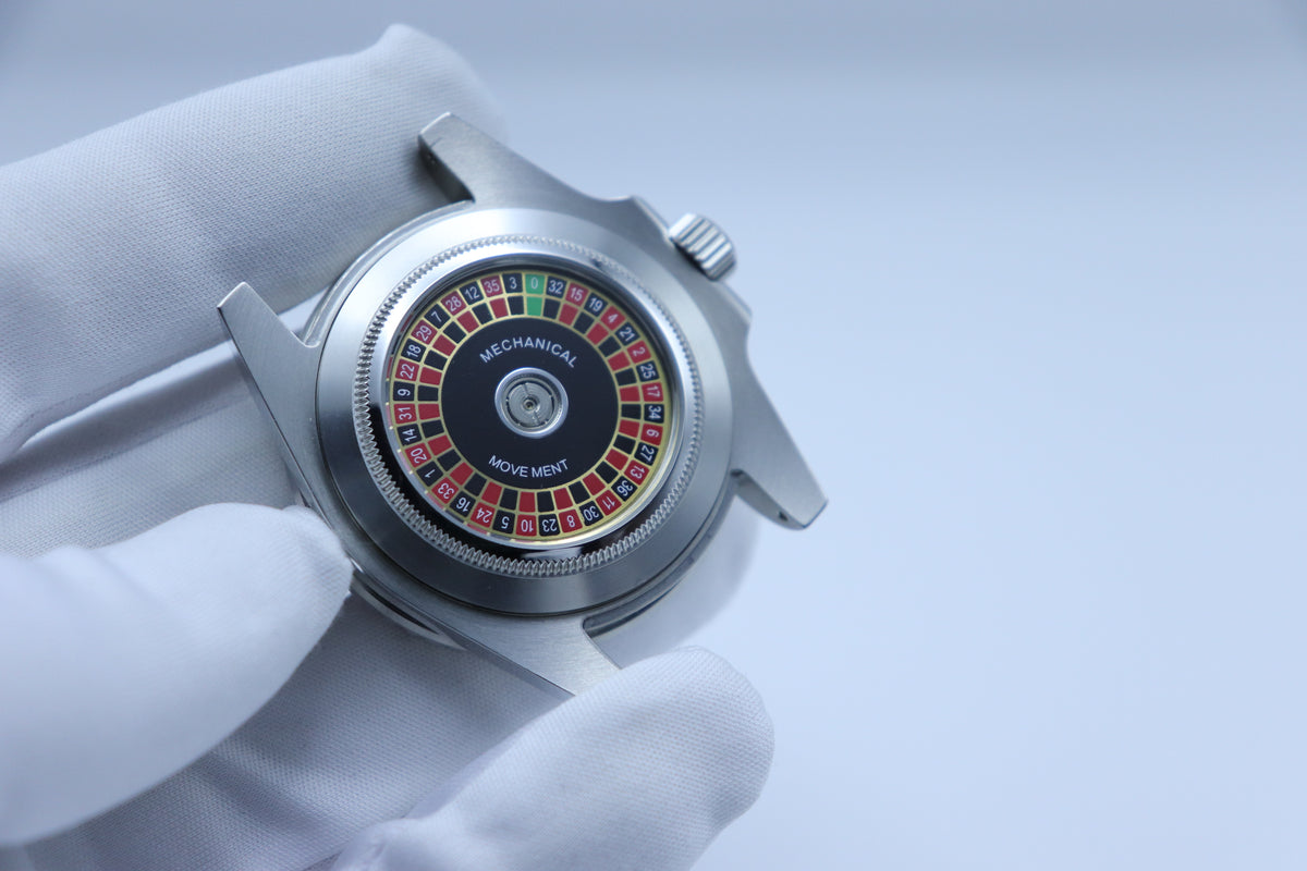 40mm Automatic Watch NH35 – Casino Dial “Gamble Master” – Sapphire Crystal – Stainless Steel