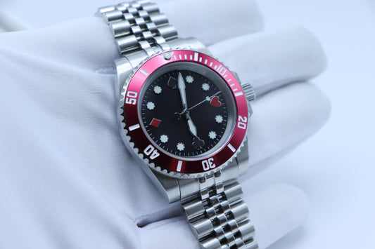 40mm Automatic Watch NH35 – Casino Dial “Gamble Master” – Sapphire Crystal – Stainless Steel