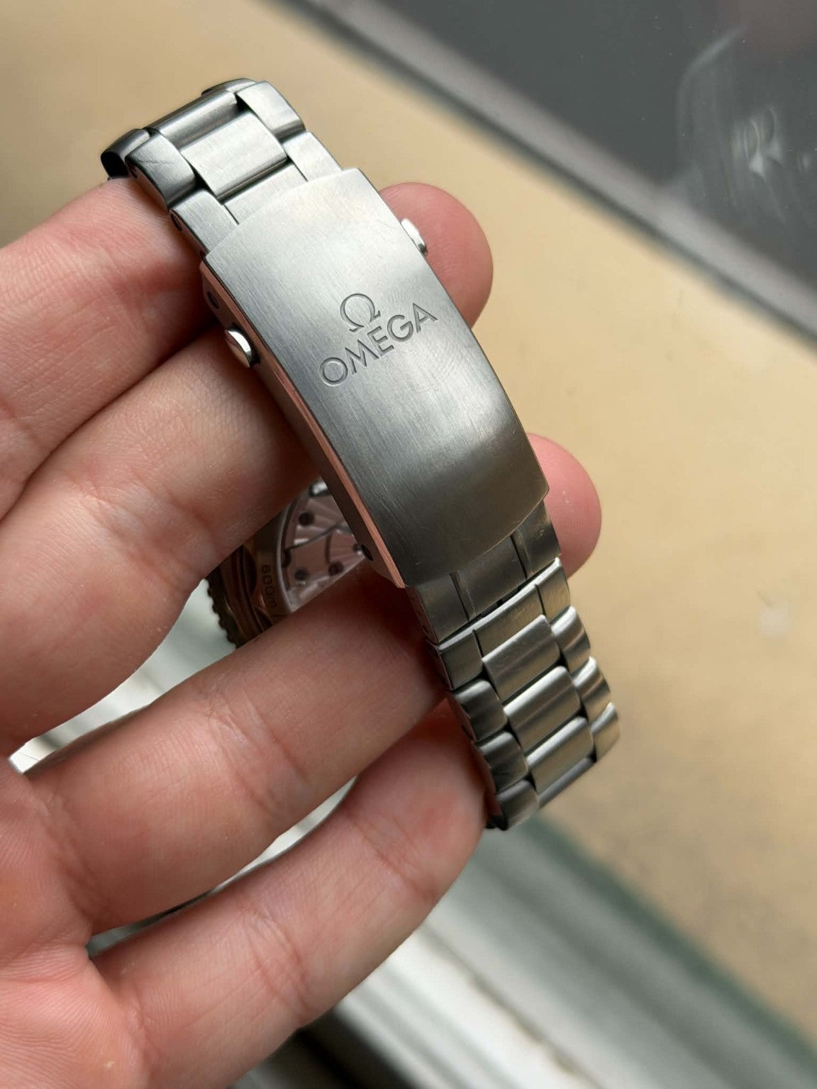 Omega Planet Ocean stainless steel bracelet and Omega folding clasp