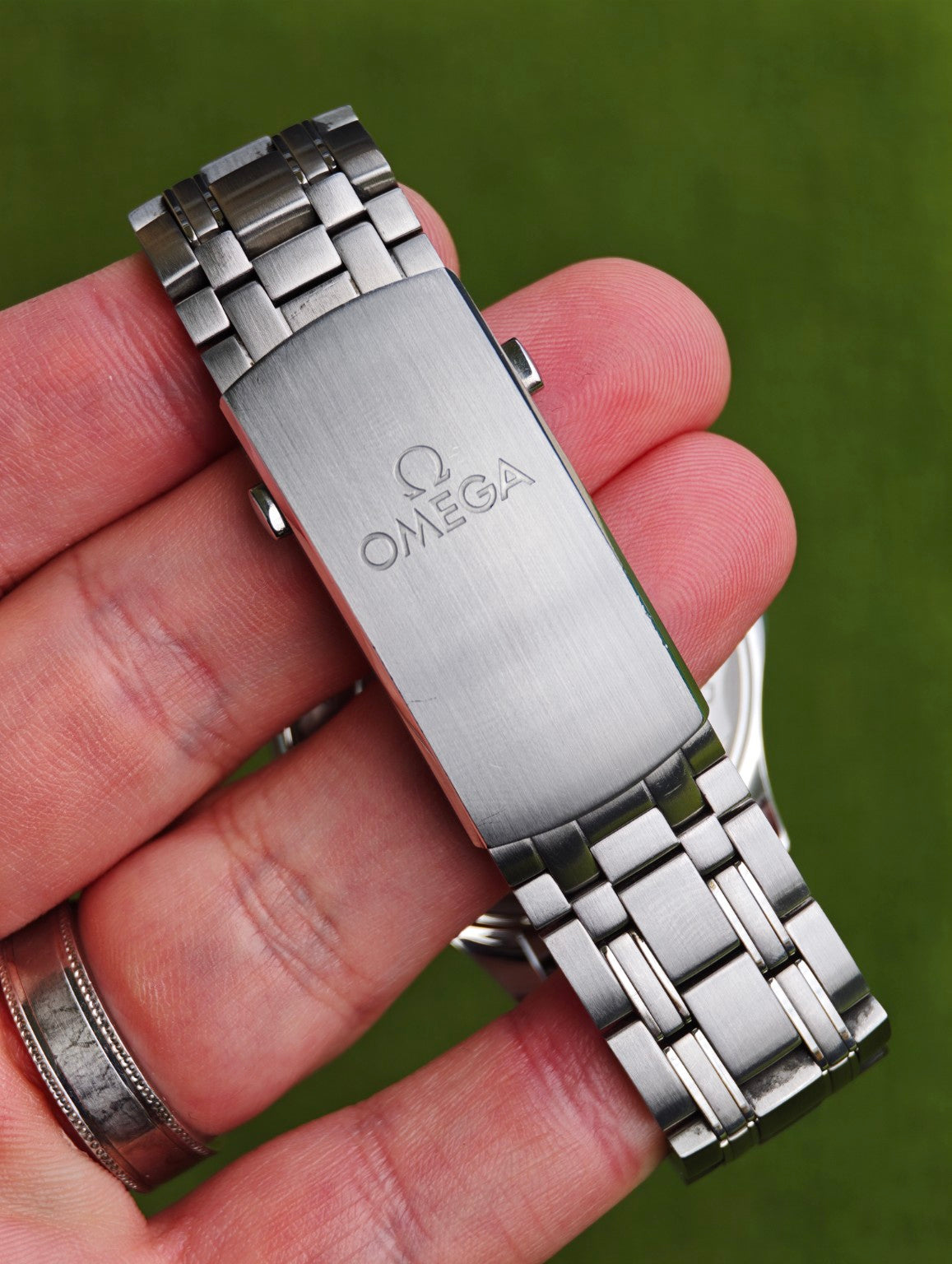 Omega Seamaster Diver 300M stainless steel bracelet and Omega folding clasp