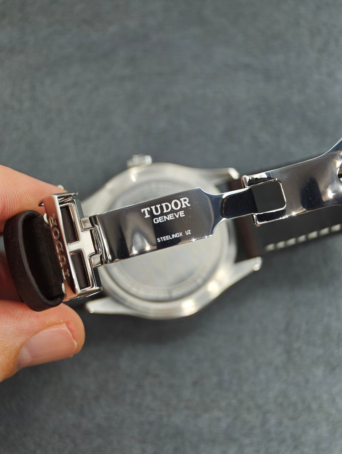Inside of the Tudor folding clasp