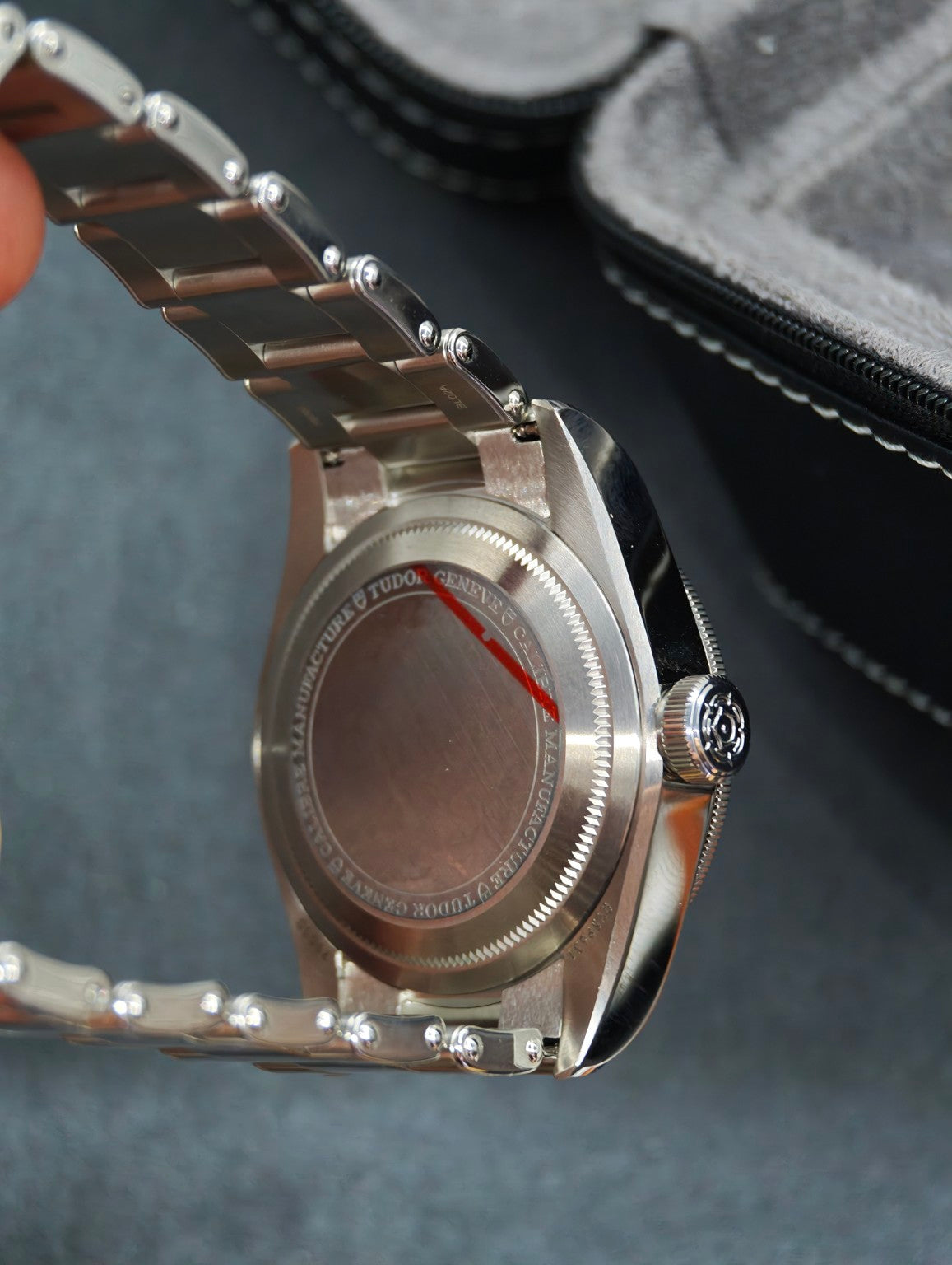 Tudor Black Bay GMT Opaline caseback and bracelet underside